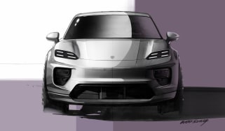 Porsche Macan EV 2024 teaser - front